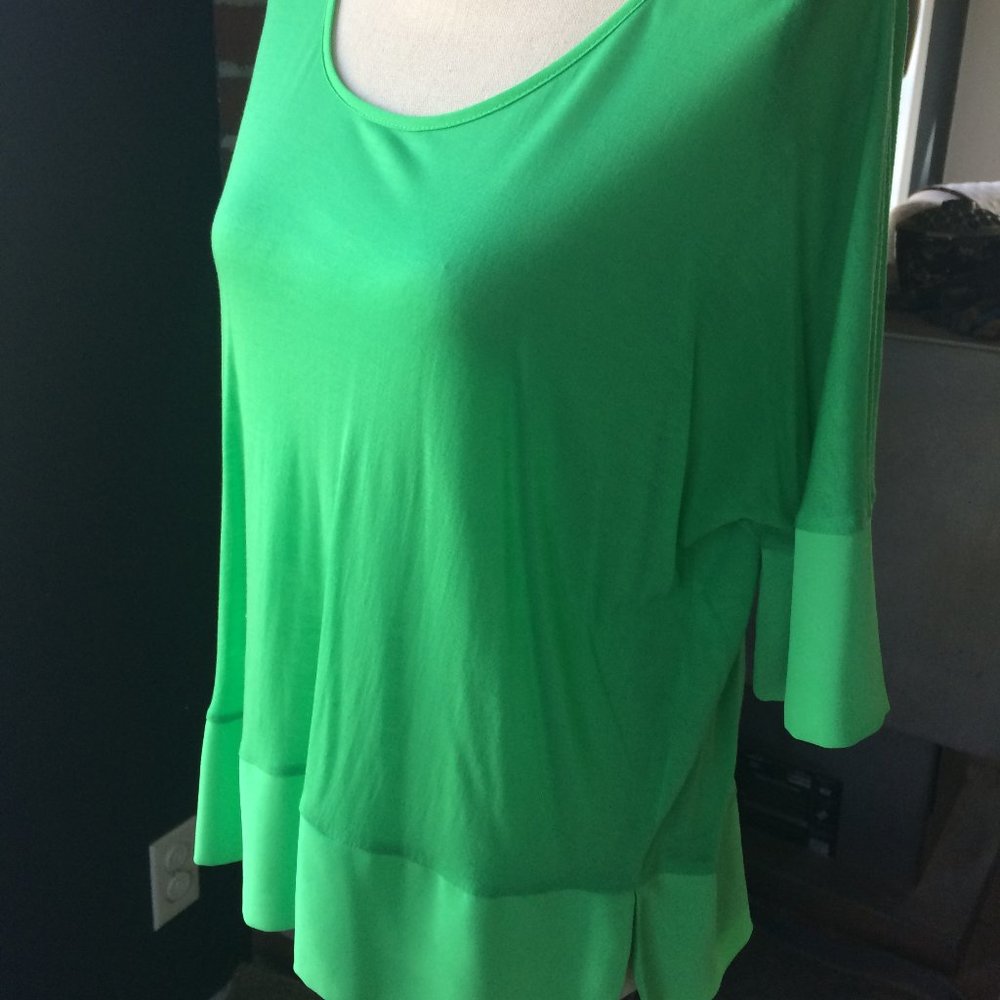 Green Scoop Neck Bamboo Top